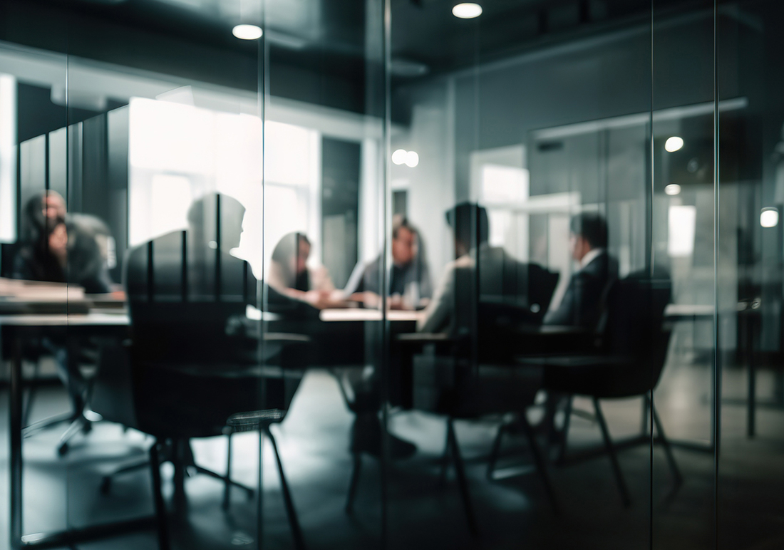 Blurry scene of business office, ideal for business backgrounds.