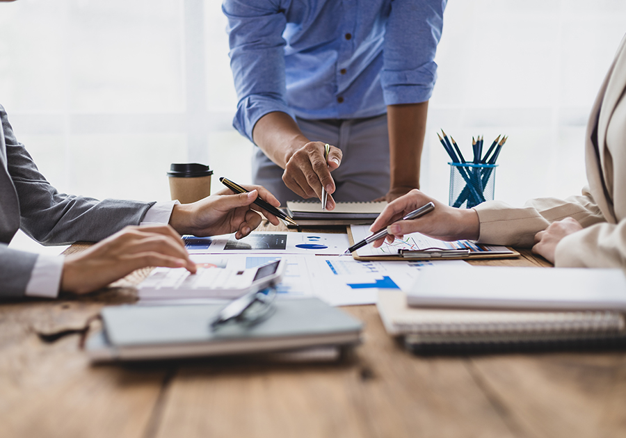 Business meeting, Business people meet with colleagues in the or